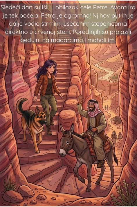 Ilustrovana bajka, Jordan, Sandra i Aleks na putu oko sveta